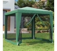 vidaXL Tente de fête 2,5x2,5 m HDPE avec 4 parois en maille Vert