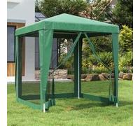 vidaXL Tente de fête avec 4 parois latérales en maille PEHD 2x2 m Vert