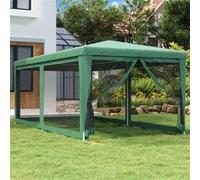 Vidaxl Tente De Fête Avec 4 Parois Latérales En Maille Vert 3x6 M Pehd Vert