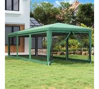 Vidaxl Tente De Fête Avec 8 Parois Latérales En Maille Vert 3x9 M Pehd Vert