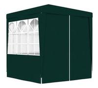 vidaXL Tente de réception avec parois latérales 2x2 m Vert 90 g/m² 48532