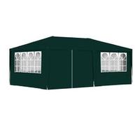 Tente De Fête Professionnelle Uv Imperméable Parois Latérales Polyéthylène 4x6 M 90 G/M² Vert