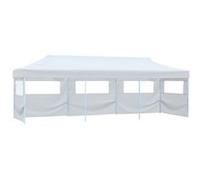 vidaXL Tente de réception escamotable pliable avec 5 parois 3x9m Blanc