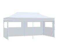 Vidaxl Tente De Réception Pliable Avec Parois 3 X 6 M Acier Blanc Blanc