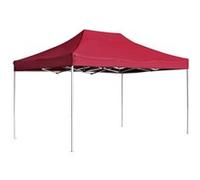 Partytent professioneel inklapbaar 4,5x3 m aluminium wijnrood45494