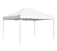 Tente De Réception Pliable Aluminium 4,5x3 M Blanc Blanc