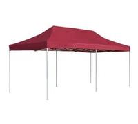 Tente De Réception Pliable Aluminium 6x3 M Bordeaux Rouge