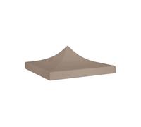 Toit de tente de réception - vidaXL - 3x3 m - Taupe - Tissu oxford 600D - Résistant aux UV et à l'eau