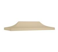 Toit de Tente de Réception 3x3 m Beige 270 g/m² Remplacement Pavillon vidaXL