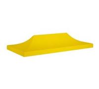 Vidaxl Toit De Tente De Réception 6x3 M Jaune 270 G/M² Jaune