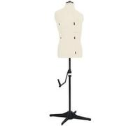 vidaXL Paspop verstelbaar man maat 37-45 crÃmekleurig288493 Crème G