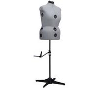 vidaXL Mannequin de robe ajustable pour femme Gris M Taille 40-46 L