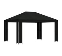 vidaXL Pavillon 4 × 3 m Noir Polyester et Acier 190, Jardin et terrasse, concepts de design industriel pour des espaces urbains avec des matériaux durables, solutions personnalisables, styles modernes