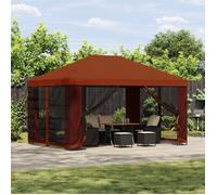 vidaXL Pavillon 4 × 3 m Terre cuite Polyester et Acier 190 gsm 900376
