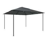 vidaXL Pavillon Tonnelle de Jardin Chapiteau de Patio Tente de Mariage d'Extérieur Belvédère de Jardin Camping 4x4x3 m Anthracite 180 g/m²