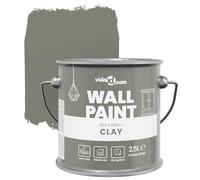 vidaXL Peinture murale Gris 2,5 L Impression murale, Peinture dino écolo pour murs de cuisine, salle de bain, salon, lavable, à l'eau, séchage rapide