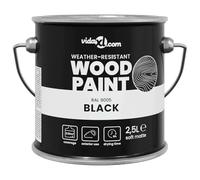 vidaXL Peinture pour bois Noir 2,5 L Impression murale