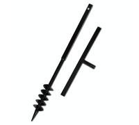 vidaXL perceuse de terre pointe Coclea 80 mm deux spirales en acier noir