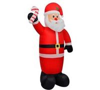 vidaXL Père Noël Gonflable 120 cm Lumières LED Décoration Fête Maison Jardin 242359