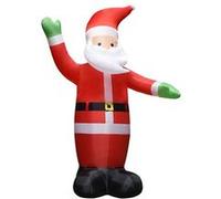 vidaXL Père Noël gonflable avec LED Décoration de Noël IP44 4,5 m Rouge G