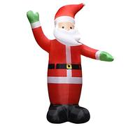 VidaXL Père Noël Gonflable avec LED - Décoration de Noël IP44 - Ornement pour Jardin, Porte d'Entrée, Patio, Terrasse, Extérieur, Arrière-Cour - 4,5 m