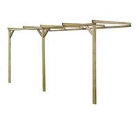 vidaXL Pergola à Appentis Jardin Support Plantes Grimpantes Rosiers Voute Bois