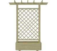 vidaXL Pergola avec bac à plantes 162x56x204 cm bois