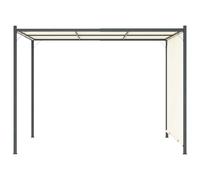 vidaXL Pergola avec toit réglable blanc crème 3x3 m acier