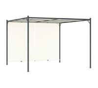 vidaXL Pergola avec toit réglable Crème Blanc 3x3 m Acier
