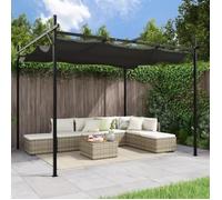 vidaXL Pergola avec toit rétractable Anthracite 295x292x230 cm