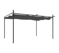 Vidaxl Pergola Avec Toit Rétractable Anthracite 395x292x230 Cm