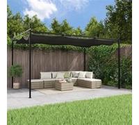 vidaXL Pergola avec toit rétractable anthracite 395x292x230 cm 360119 Gris G