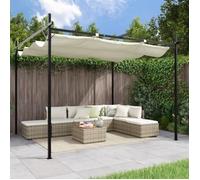 vidaXL Pergola avec toit rétractable crème 295x292x230 cm 360114