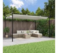 Vidaxl Pergola Avec Toit Rétractable Crème 395x292x230 Cm