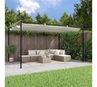 vidaXL Pergola avec toit rétractable crème 395x292x230 cm 360117 Multicolore G