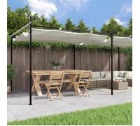 vidaXL Pergola avec toit rétractable 589x292x230 cm crème