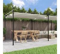 Vidaxl Pergola Avec Toit Rétractable Crème 589x292x230 Cm