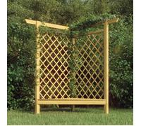 Vidaxl Pergola D'angle Avec Banc 166x81x174 Cm Bois De Pin Imprã©Gnã©