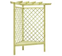 Pergola d'angle - VIDAXL - 130x130x197 cm - Pin imprégné - Vert - Avec siège