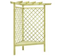 Vidaxl Pergola D'angle Avec Siège 130x130x197 Cm Pin Imprégné
