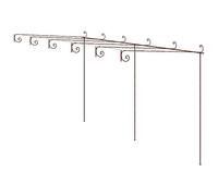 vidaXL Pergola de Jardin Arche de Jardin Tonnelle de Patio Plantes Grimpantes Arche de Terrasse Extérieur Marron Antique 6x3x2,5 m Fer Forgé