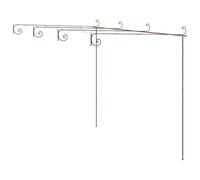 vidaXL Pergola de Jardin Arche de Jardin Tonnelle de Patio Plantes Grimpantes Arche de Terrasse Extérieur Marron Antique 4x3x2,5 m Fer Forgé