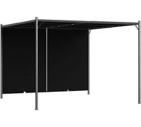 vidaXL Pergola de jardin avec toit coulissant, toit coulissant, ancrage au sol, tonnelle de jardin, pergola, tente de jardin, toit de terrasse, protection solaire, 3 x 3 m, anthracite