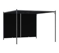 vidaXL Pergola de jardin avec toit rétractable 3x3 m Anthracite Gris G