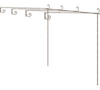 vidaXL Pergola de jardin brun antique 4x3x2,5 m fer