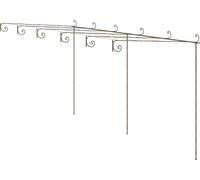 vidaXL Pergola de jardin brun antique 6x3x2,5 m fer