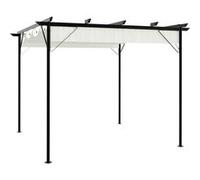 Pergola avec Toit Rétractable Anthracite Acier 180 g/m² Tonnelle Jardin vidaXL