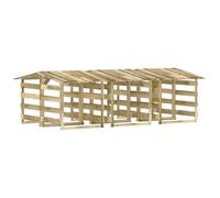 Vidaxl Pergolas Avec Toits 6 Pcs 100x90x100 Cm Bois De Pin Imprégné