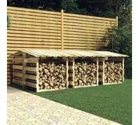 vidaXL Pergolas avec toits 6 pcs 100x90x100 cm Bois de pin imprégné Bois G