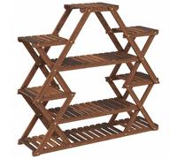 vidaXL Pied à fleurs 110x25x105 cm bois massif sapin